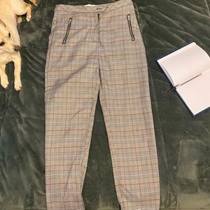 Honey punch plaid high waisted pants